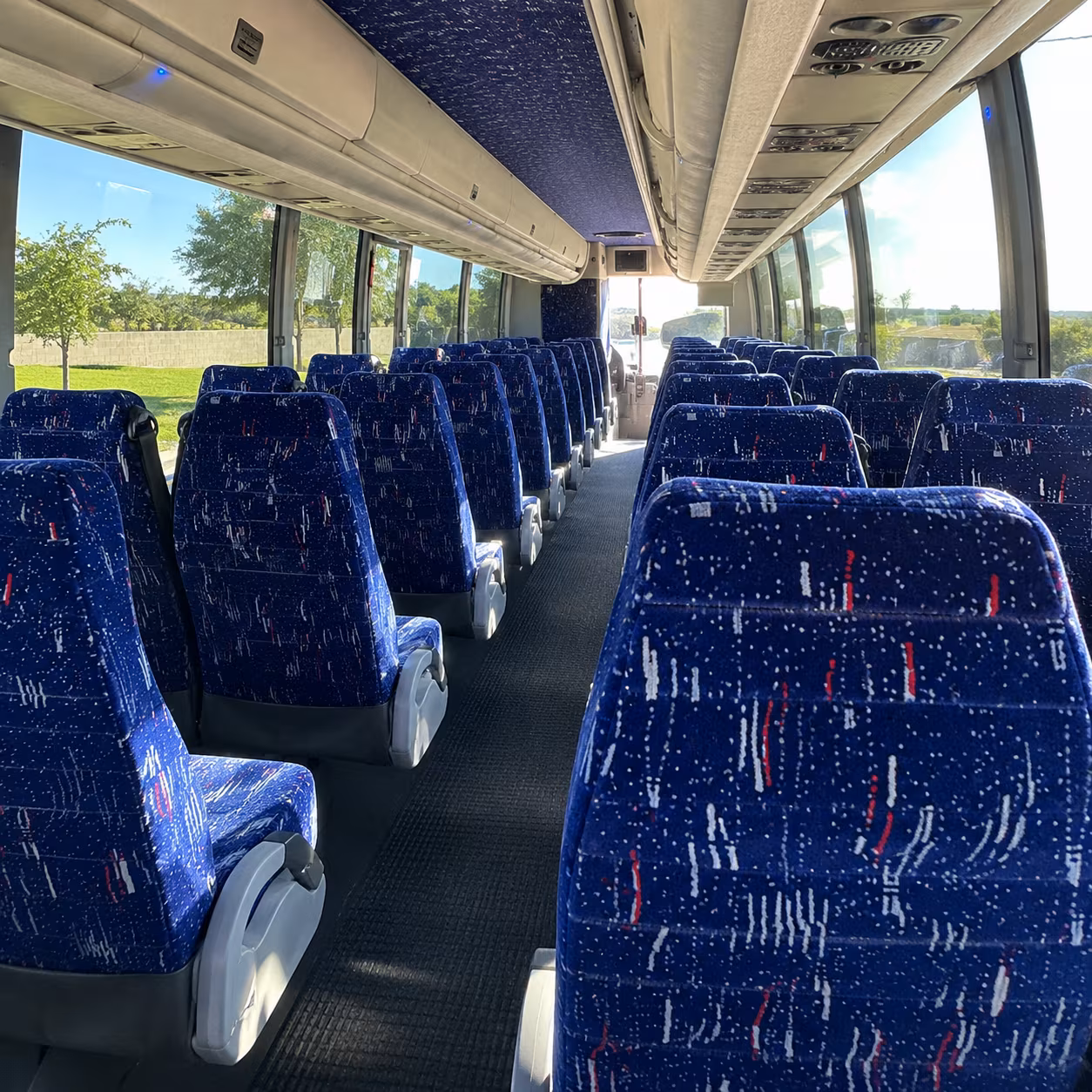 durham comfortable charter buses for government military personnel