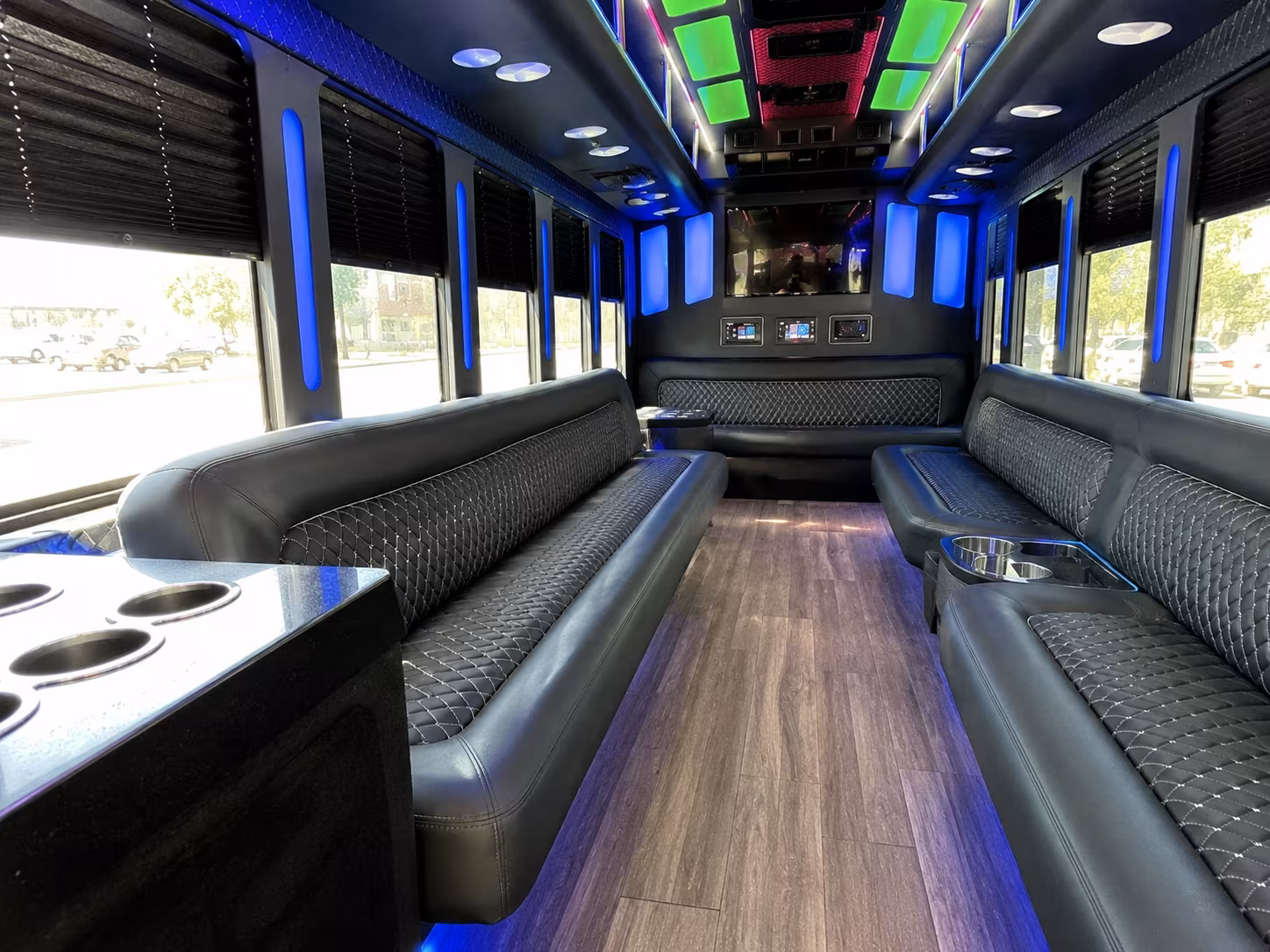 kannapolis 15 passenger party bus inside