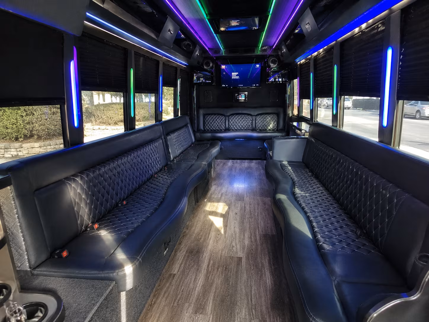 kannapolis 15 passenger party bus interior