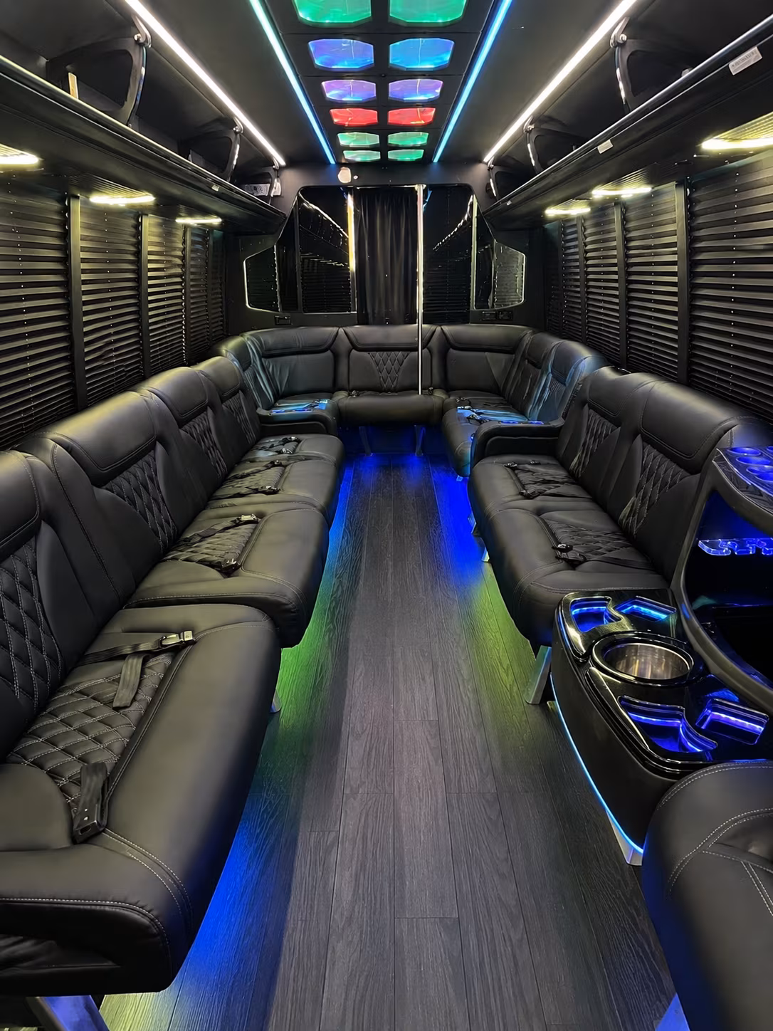 kannapolis 20 passenger party bus interior