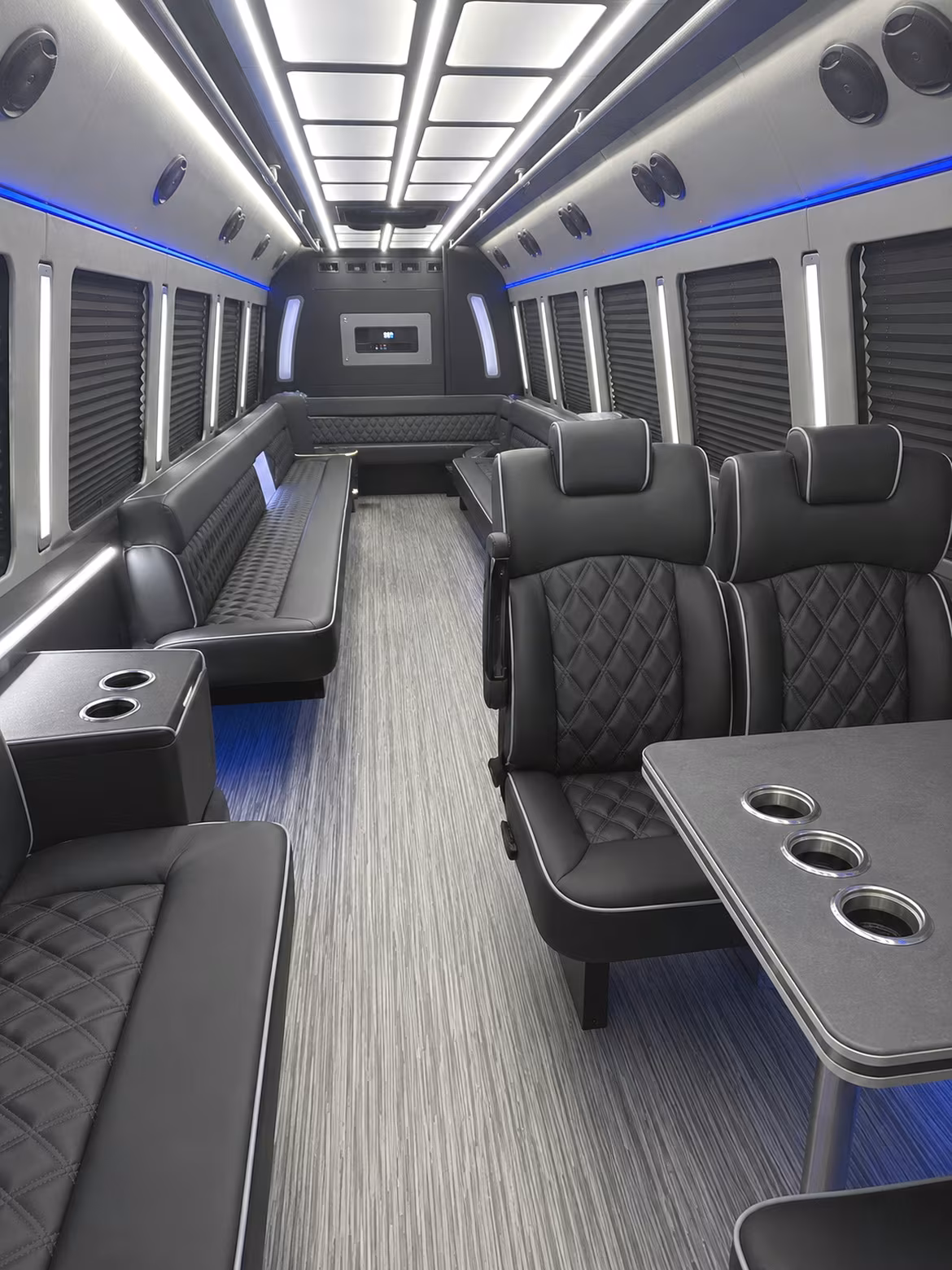 kannapolis 25 passenger party bus inside