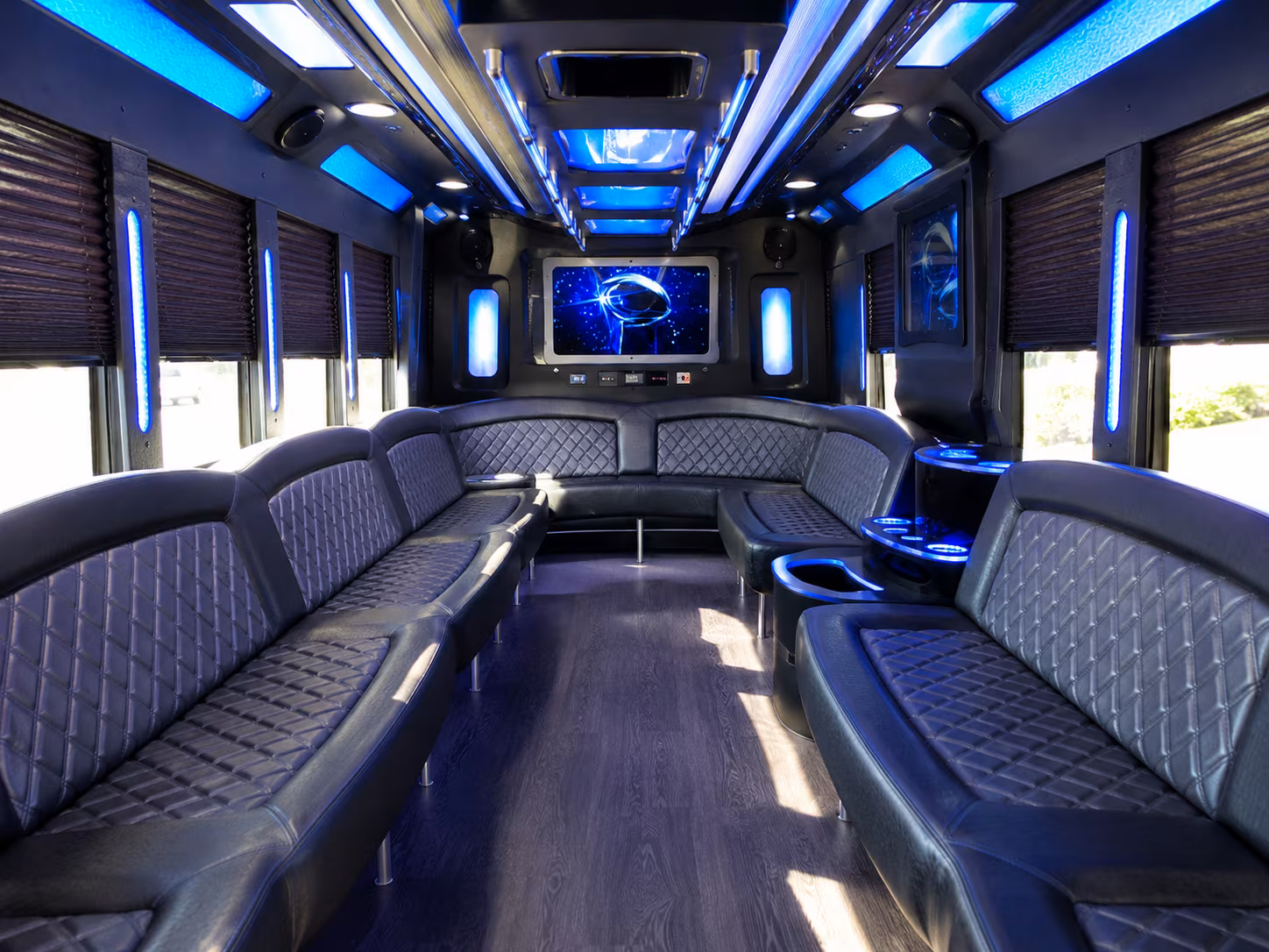 kannapolis 28 passenger party bus inside