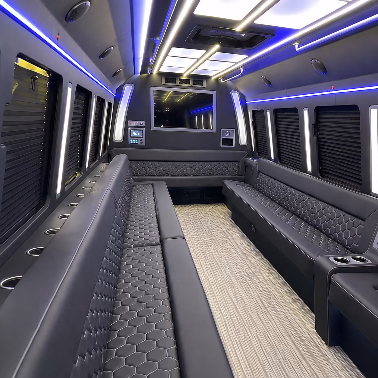 kannapolis 40 passenger party bus inside