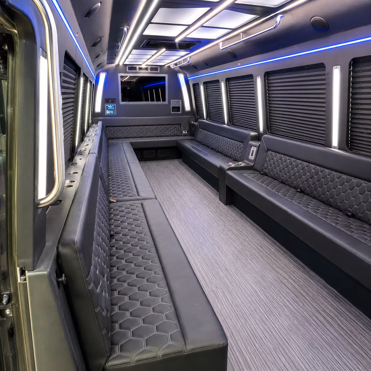 kannapolis 40 passenger party bus interior