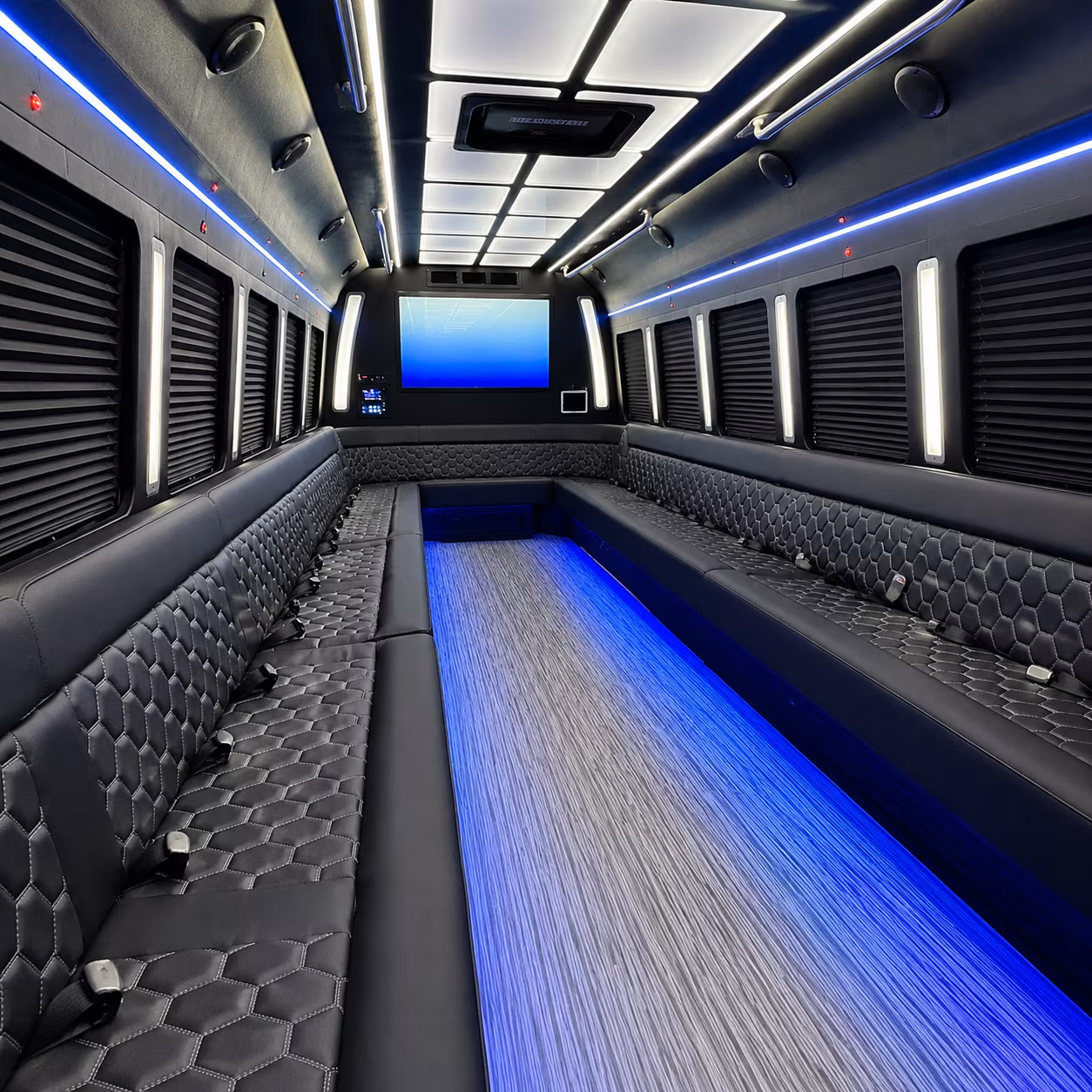 kannapolis 50 passenger party bus inside