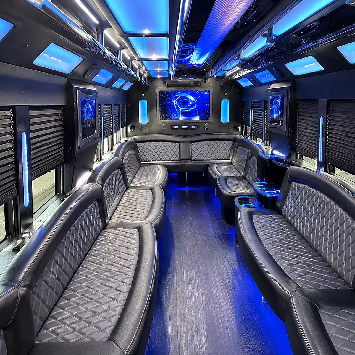 kannapolis 50 passenger party bus interior