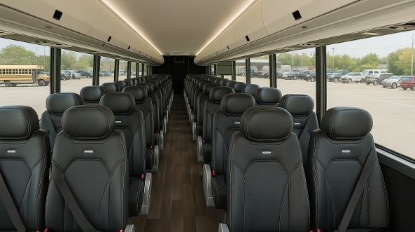 Interior of Charter Bus Company Kannapolis's 15 Passenger Minibus in Kannapolis