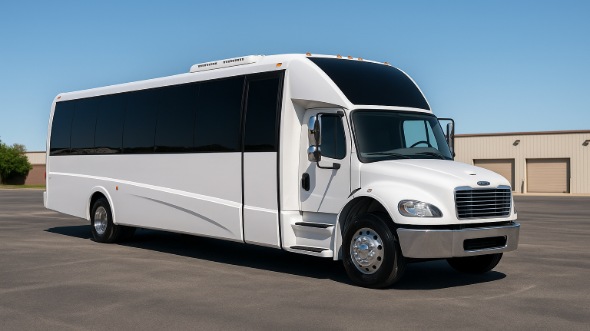 Exterior of Charter Bus Company Kannapolis's 20 Passenger Mini bus in Kannapolis