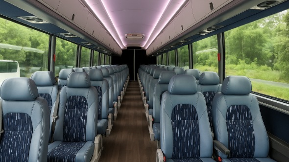 Interior of Charter Bus Company Kannapolis's 25 Passenger Mini bus in Kannapolis