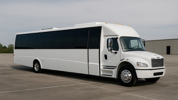 Exterior of Charter Bus Company Kannapolis's 28 Passenger Mini bus in Kannapolis