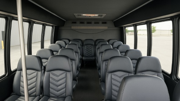 Interior of Charter Bus Company Kannapolis's 30 Passenger Minibus in Kannapolis