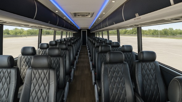 kannapolis 50 passenger charter bus inside