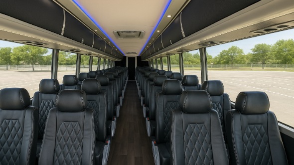 kannapolis 54 passenger charter bus inside