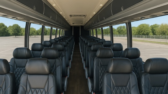 kannapolis 55 passenger charter bus inside