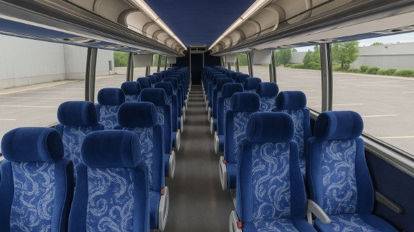 kannapolis 56 passenger charter bus inside