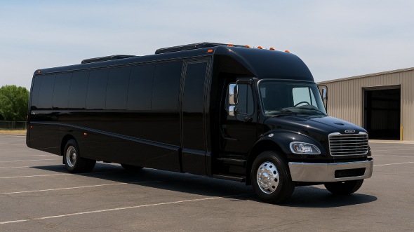 Exterior of Charter Bus Company Kannapolis's Party Bus in Kannapolis