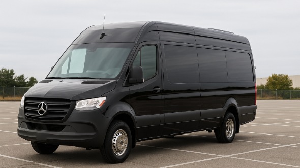 Exterior of Charter Bus Company Kannapolis's Sprinter Limo in Kannapolis